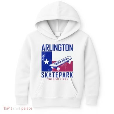 Arlington Skatepark Texas Kids Hoodie