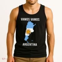 Argentina Soccer Team Jersey Shirts Argentina Flag Tank Top thumb 3