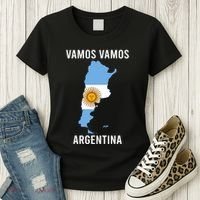 Argentina Soccer Team Jersey Shirts Argentina Flag Women's T-Shirt thumb 3