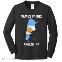 Argentina Soccer Team Jersey Shirts Argentina Flag Kids Long Sleeve Shirt thumb 0