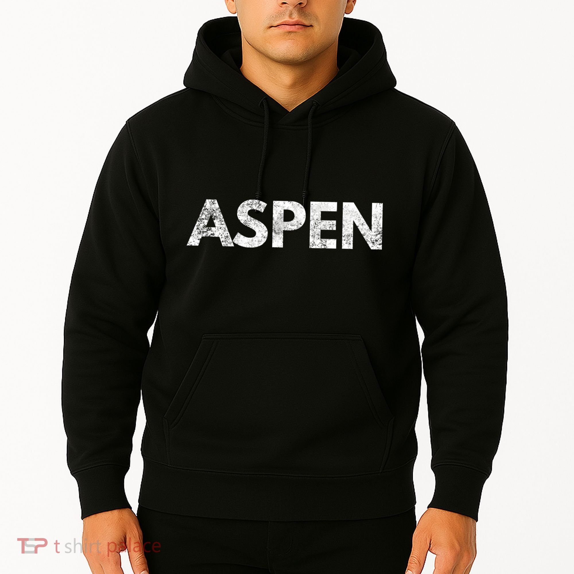 Aspen Skiing Text Hoodie