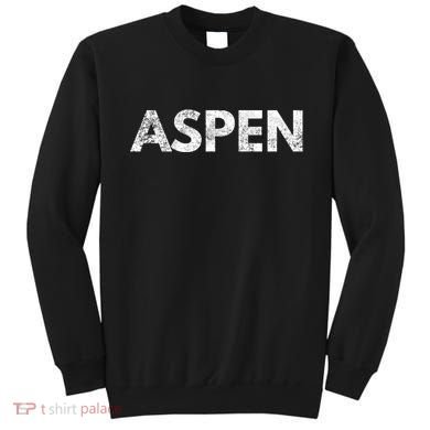 Aspen Skiing Text Sweatshirt