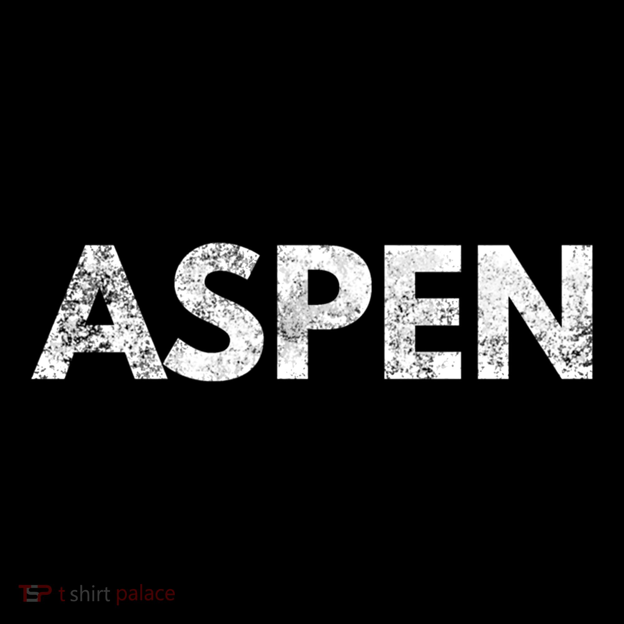 Aspen Skiing Text T-Shirt