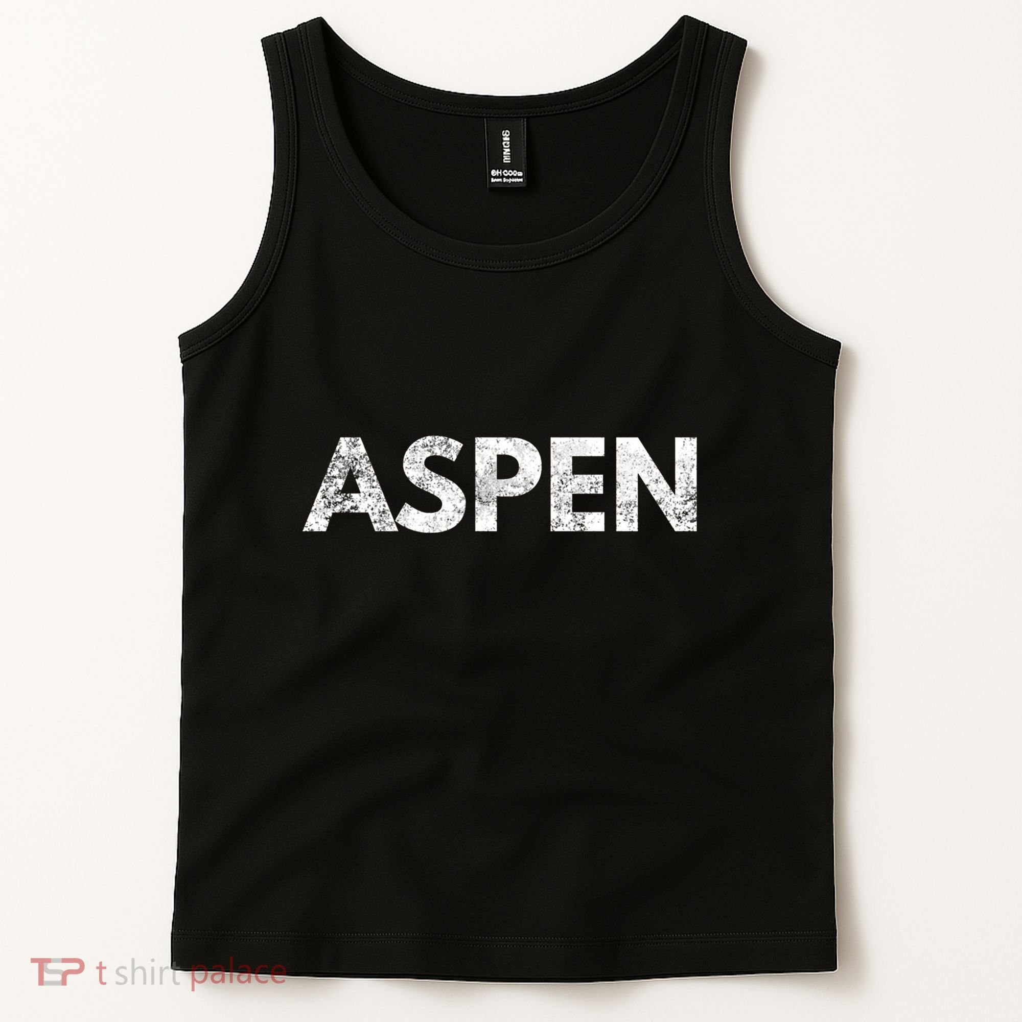 Aspen Skiing Text Tank Top