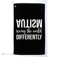 Autism Seeing The World Differently Golf Towel thumb 0