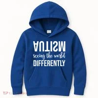 Autism Seeing The World Differently Kids Hoodie thumb 0