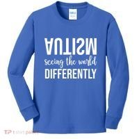 Autism Seeing The World Differently Kids Long Sleeve Shirt thumb 0