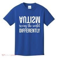 Autism Seeing The World Differently Kids T-Shirt thumb 0