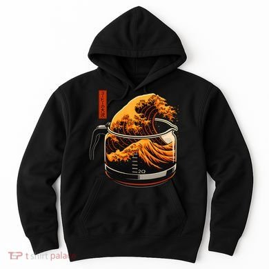 Anime Style: The Great Wave Of Coffee Hoodie