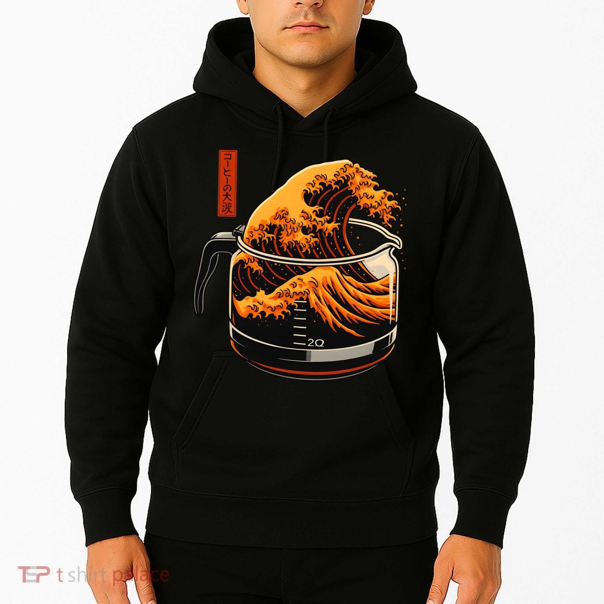 Anime Style: The Great Wave Of Coffee Hoodie