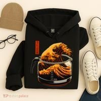 Anime Style: The Great Wave Of Coffee Hoodie thumb 4