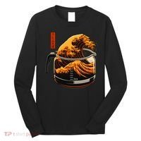 Anime Style: The Great Wave Of Coffee Long Sleeve Shirt thumb 0
