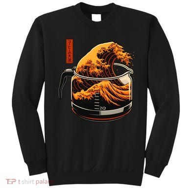 Anime Style: The Great Wave Of Coffee Sweatshirt