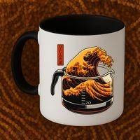 Anime Style: The Great Wave Of Coffee Coffee Mug thumb 2