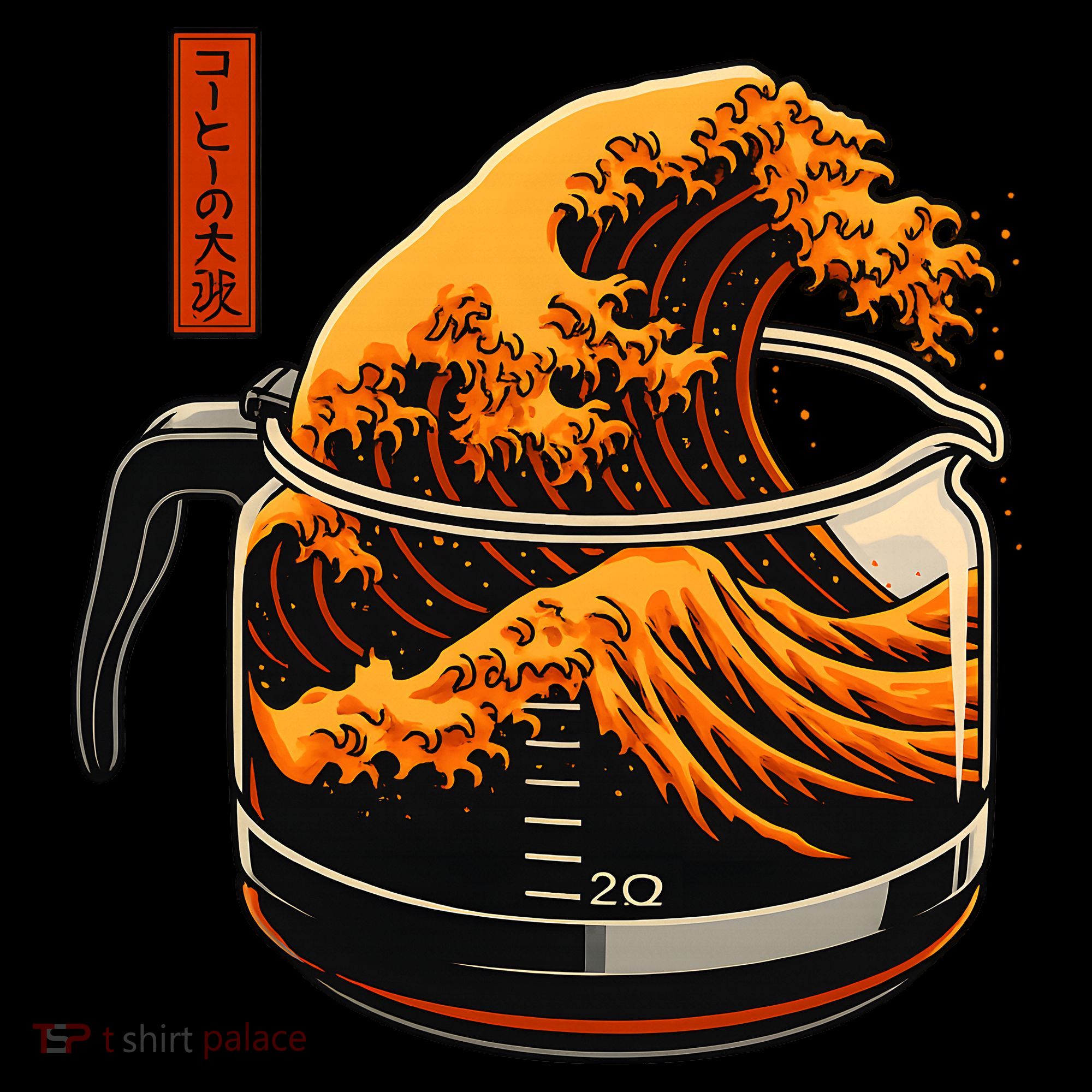 Anime Style: The Great Wave Of Coffee Women's Hoodie