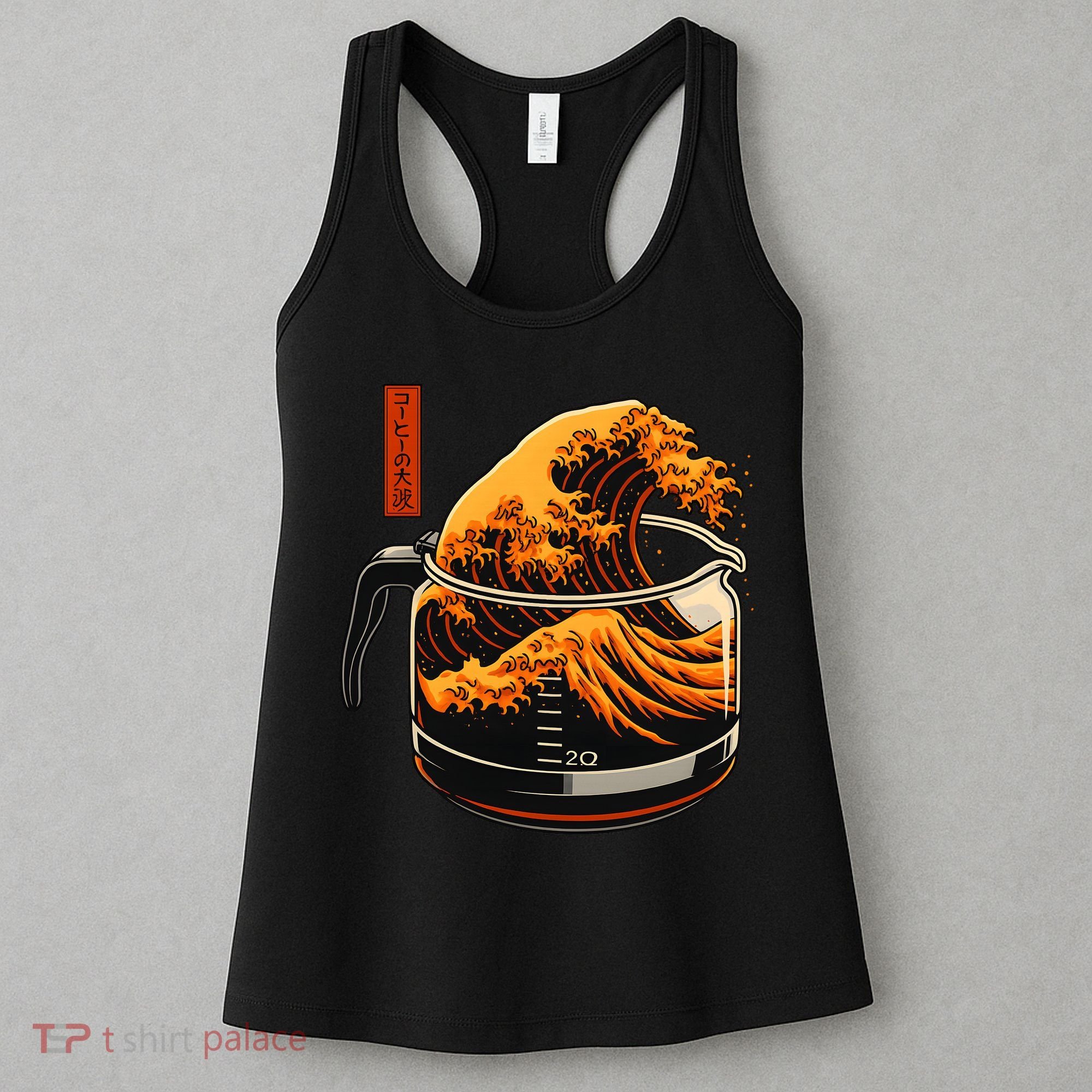 Anime Style: The Great Wave Of Coffee Women's Tank Top