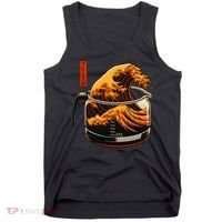 Anime Style: The Great Wave Of Coffee Tank Top thumb 0