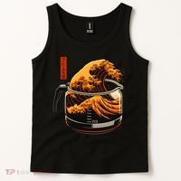 Anime Style: The Great Wave Of Coffee Tank Top thumb 2