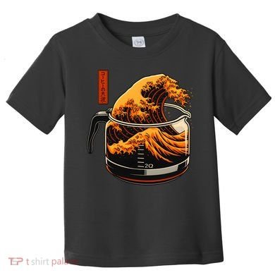 Anime Style: The Great Wave Of Coffee Toddler T-Shirt