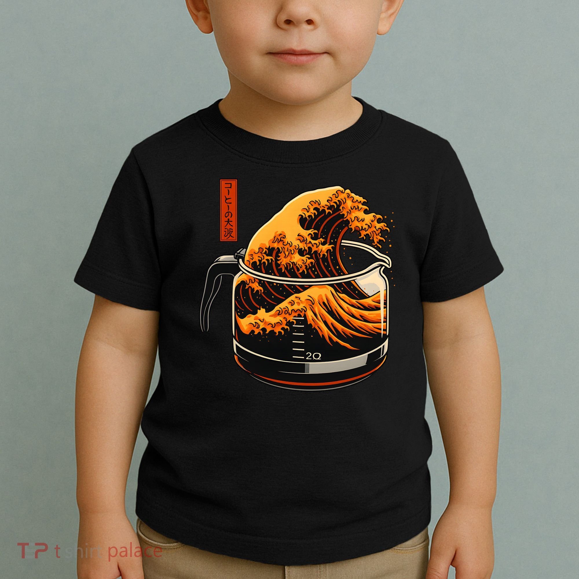 Anime Style: The Great Wave Of Coffee Toddler T-Shirt