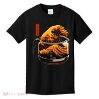 Anime Style: The Great Wave Of Coffee Kids T-Shirt thumb 0