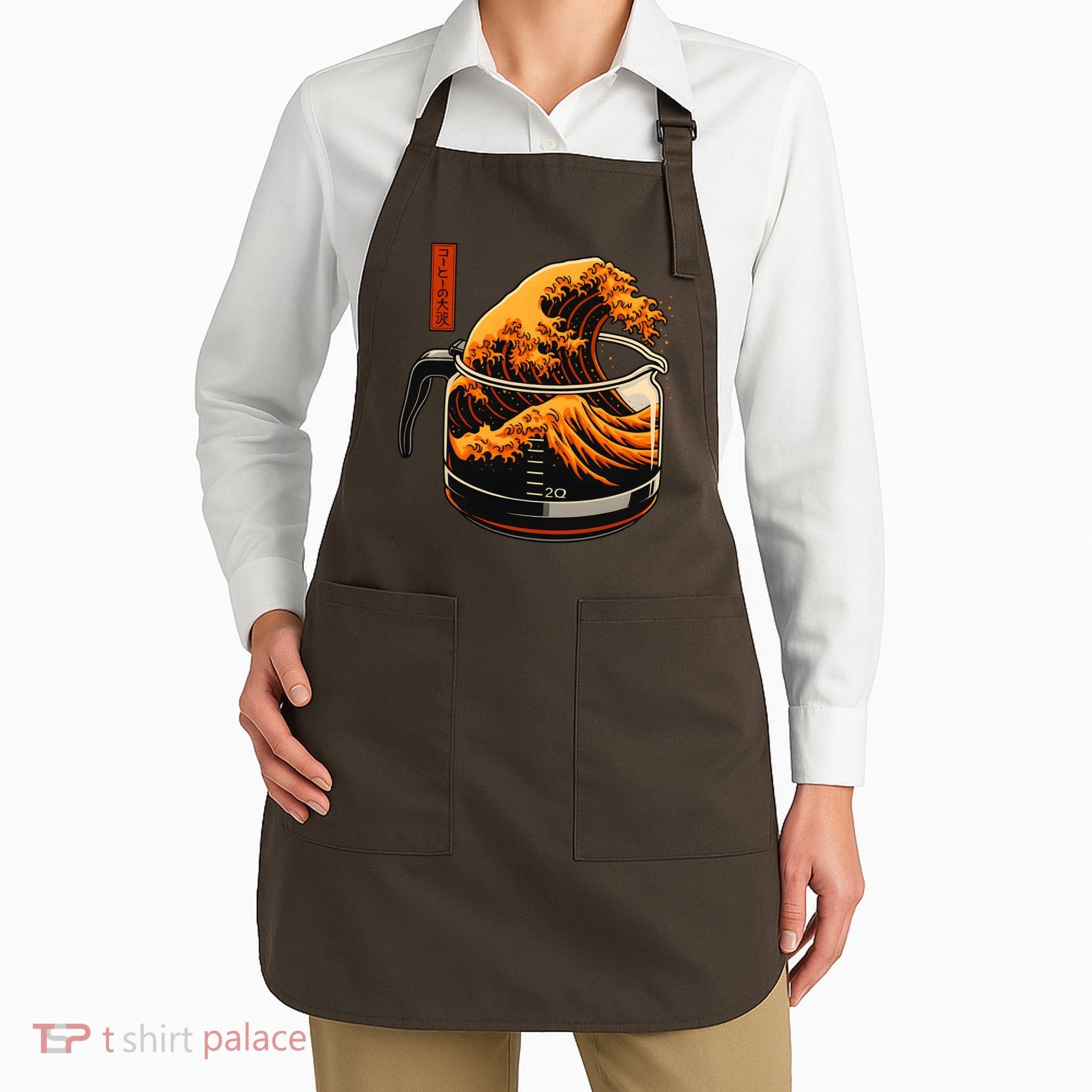 Anime Style: The Great Wave Of Coffee Apron
