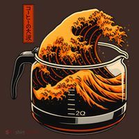 Anime Style: The Great Wave Of Coffee Beanie thumb 2