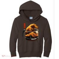 Anime Style: The Great Wave Of Coffee Kids Hoodie thumb 0