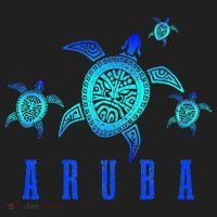 Aruba Sea Turtle Tribal Pattern Scuba Diving Diver Aruba Women's Sweatshirt thumb 2
