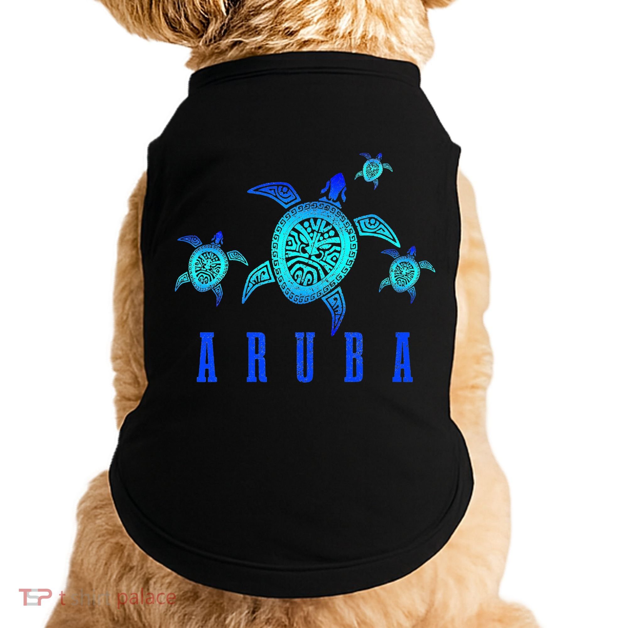 Aruba Sea Turtle Tribal Pattern Scuba Diving Diver Aruba Doggie Tank