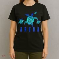 Aruba Sea Turtle Tribal Pattern Scuba Diving Diver Aruba T-Shirt thumb 4