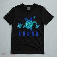 Aruba Sea Turtle Tribal Pattern Scuba Diving Diver Aruba T-Shirt thumb 5