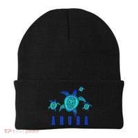Aruba Sea Turtle Tribal Pattern Scuba Diving Diver Aruba Beanie thumb 0
