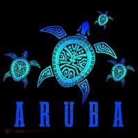 Aruba Sea Turtle Tribal Pattern Scuba Diving Diver Aruba Women's Hoodie thumb 2