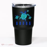 Aruba Sea Turtle Tribal Pattern Scuba Diving Diver Aruba Tumbler thumb 0