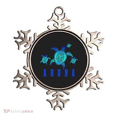 Aruba Sea Turtle Tribal Pattern Scuba Diving Diver Aruba Ornament