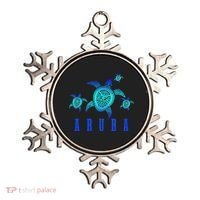 Aruba Sea Turtle Tribal Pattern Scuba Diving Diver Aruba Ornament thumb 0