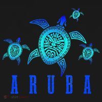 Aruba Sea Turtle Tribal Pattern Scuba Diving Diver Aruba Women's Tank Top thumb 5