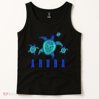 Aruba Sea Turtle Tribal Pattern Scuba Diving Diver Aruba Tank Top thumb 2