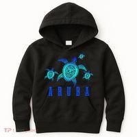 Aruba Sea Turtle Tribal Pattern Scuba Diving Diver Aruba Kids Hoodie thumb 0