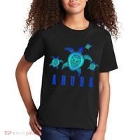 Aruba Sea Turtle Tribal Pattern Scuba Diving Diver Aruba Kids T-Shirt thumb 2