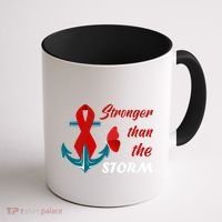 Anchor Stronger Than The Strom Red Ribbon World Aids Day Gift Coffee Mug thumb 1