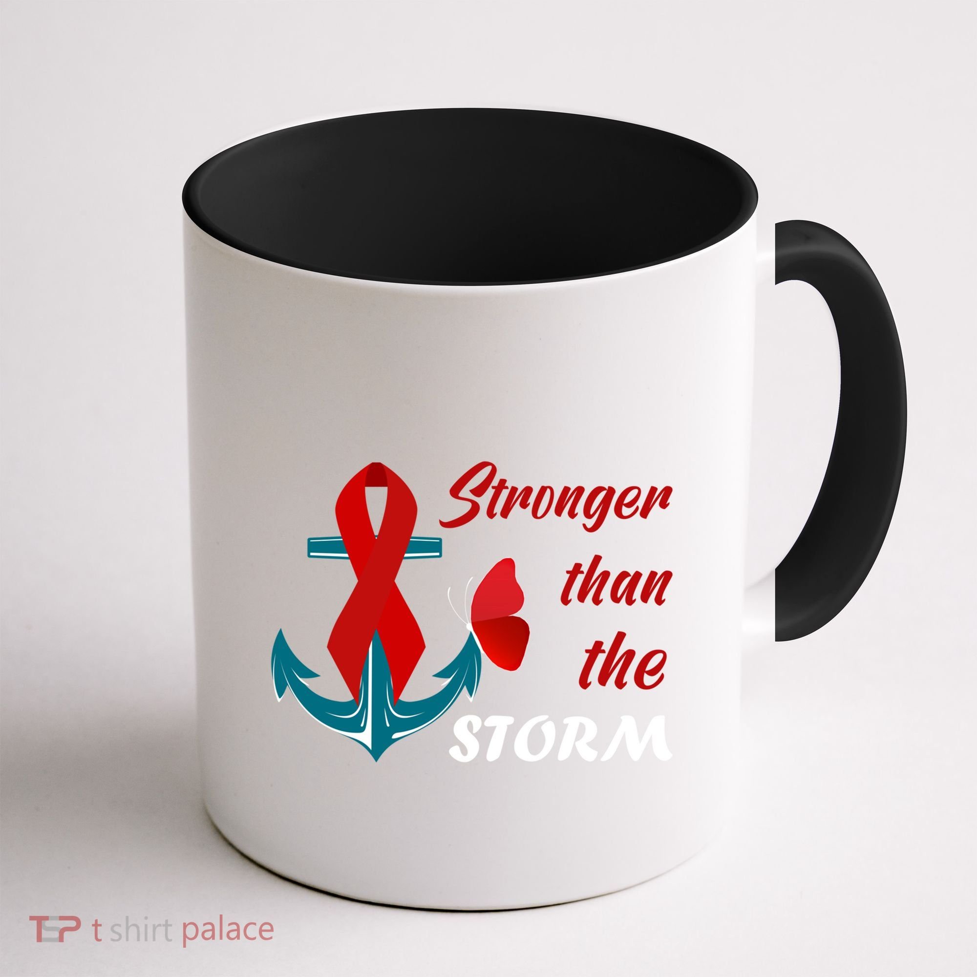 Anchor Stronger Than The Strom Red Ribbon World Aids Day Gift Coffee Mug