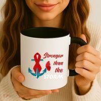 Anchor Stronger Than The Strom Red Ribbon World Aids Day Gift Coffee Mug thumb 3