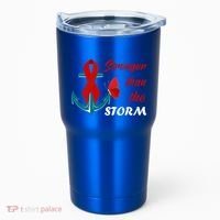 Anchor Stronger Than The Strom Red Ribbon World Aids Day Gift Tumbler thumb 0