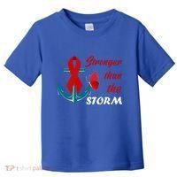 Anchor Stronger Than The Strom Red Ribbon World Aids Day Gift Toddler T-Shirt thumb 0