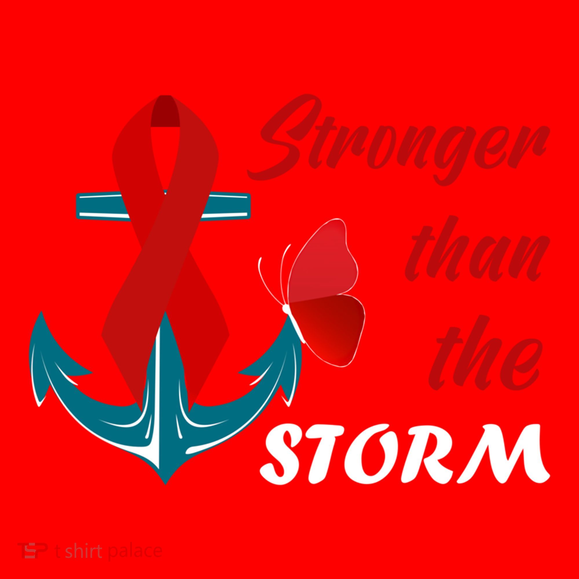 Anchor Stronger Than The Strom Red Ribbon World Aids Day Gift Santa Hat
