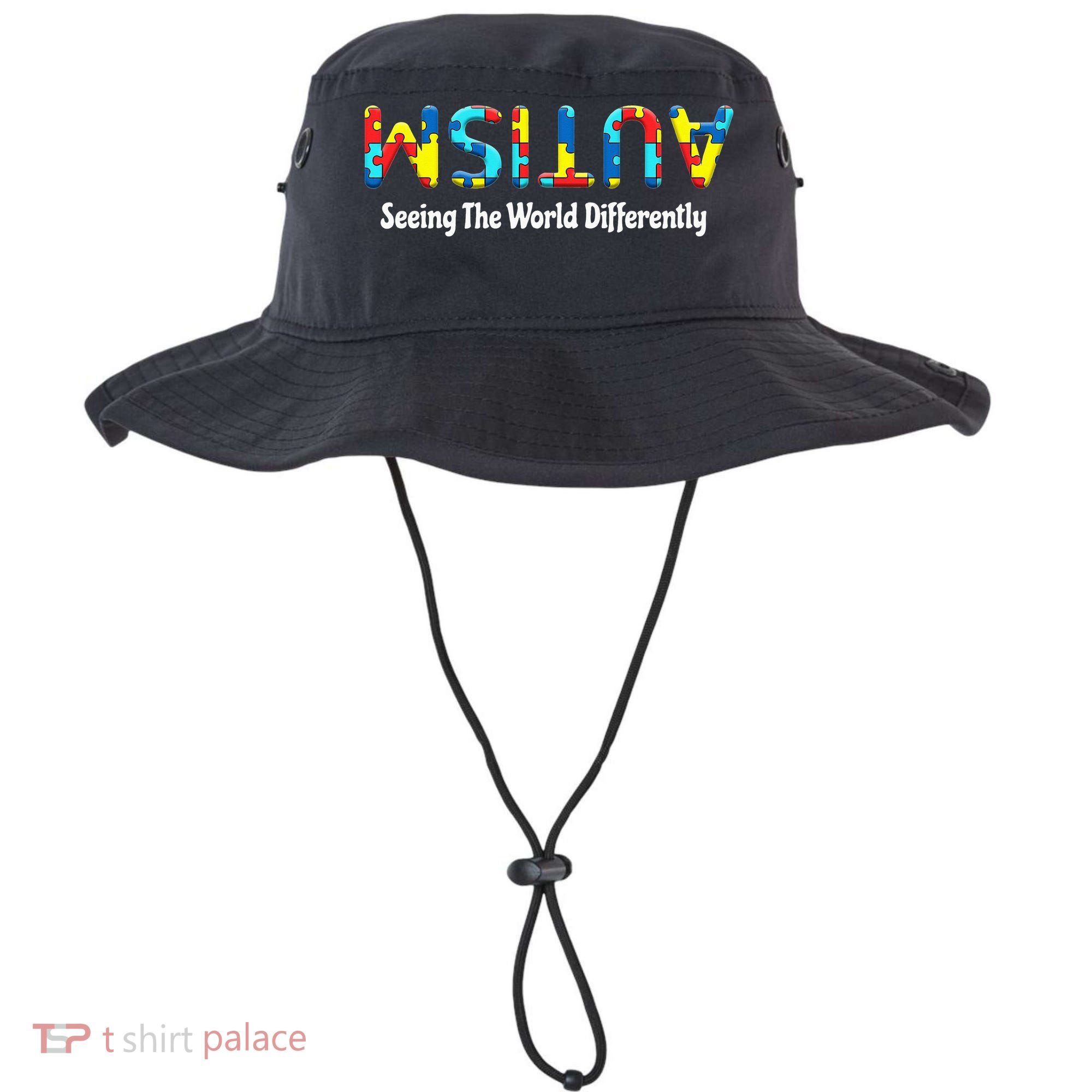 Autism Seeing The World Differently Upside Autism Awareness Bucket Hat