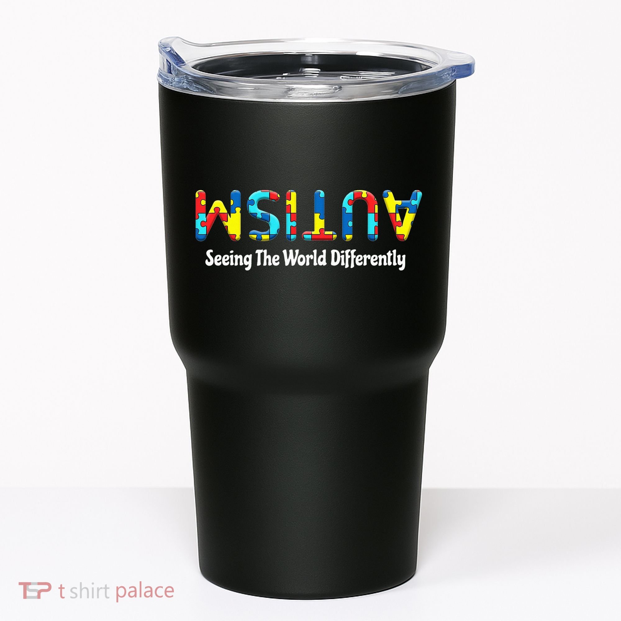 Autism Seeing The World Differently Upside Autism Awareness Tumbler
