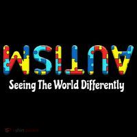Autism Seeing The World Differently Upside Autism Awareness Mousepad thumb 1